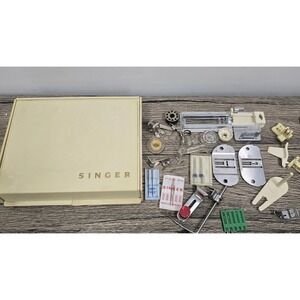 Vintage Singer Sewing Machine Box and Various MISCELLANEOUS Sewing Parts